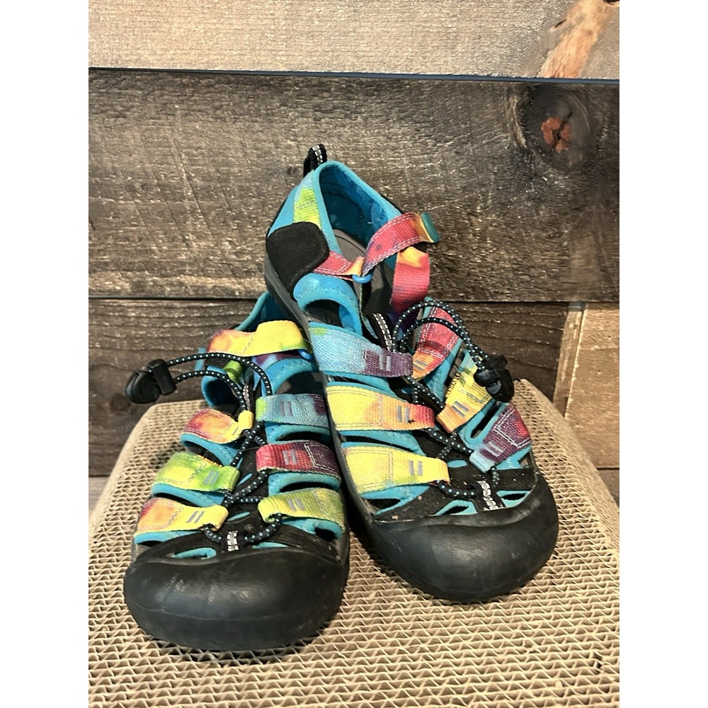 Keen Newport H2 Rainbow Sandals Women Size 5 Black Tie Dye Water Shoes 1018441